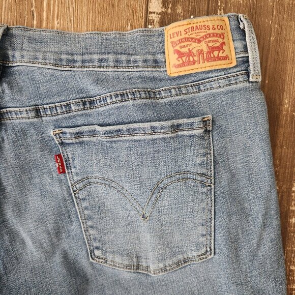 Women's Levi's 505 Straight Leg Blue Jeans Size 18 - Picture 3 of 8